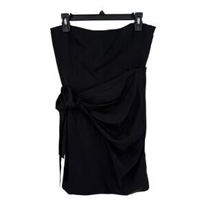 Gauge81 dress Natal draped grain de poudre minidress black size 40 (US 10)